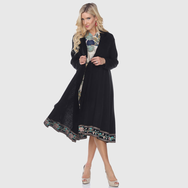 Peacock & Floral Embroidery Jacket