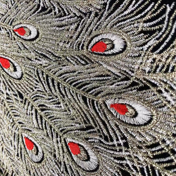 Peacock & Floral Embroidery Jacket