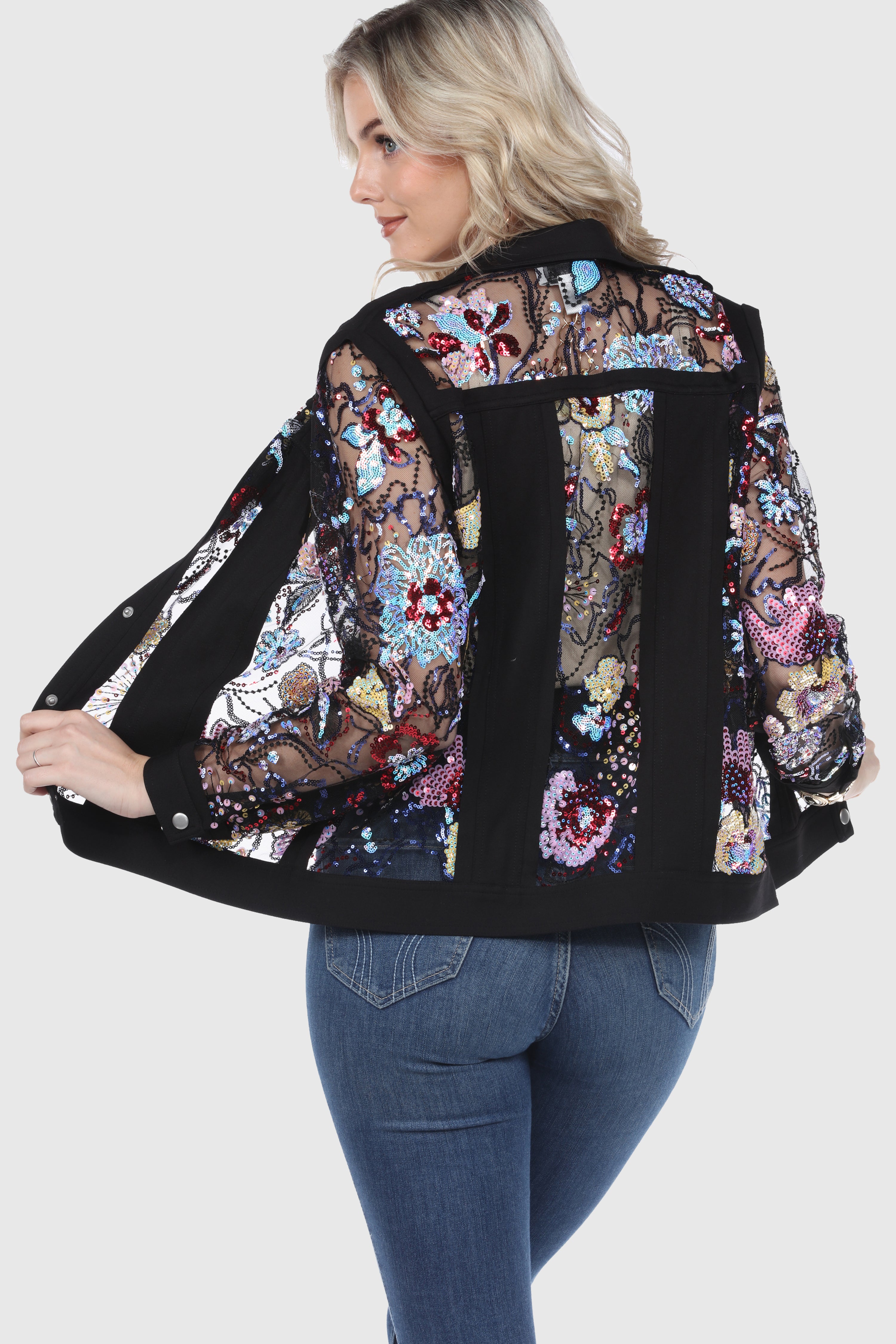 Sequin Button Jacket