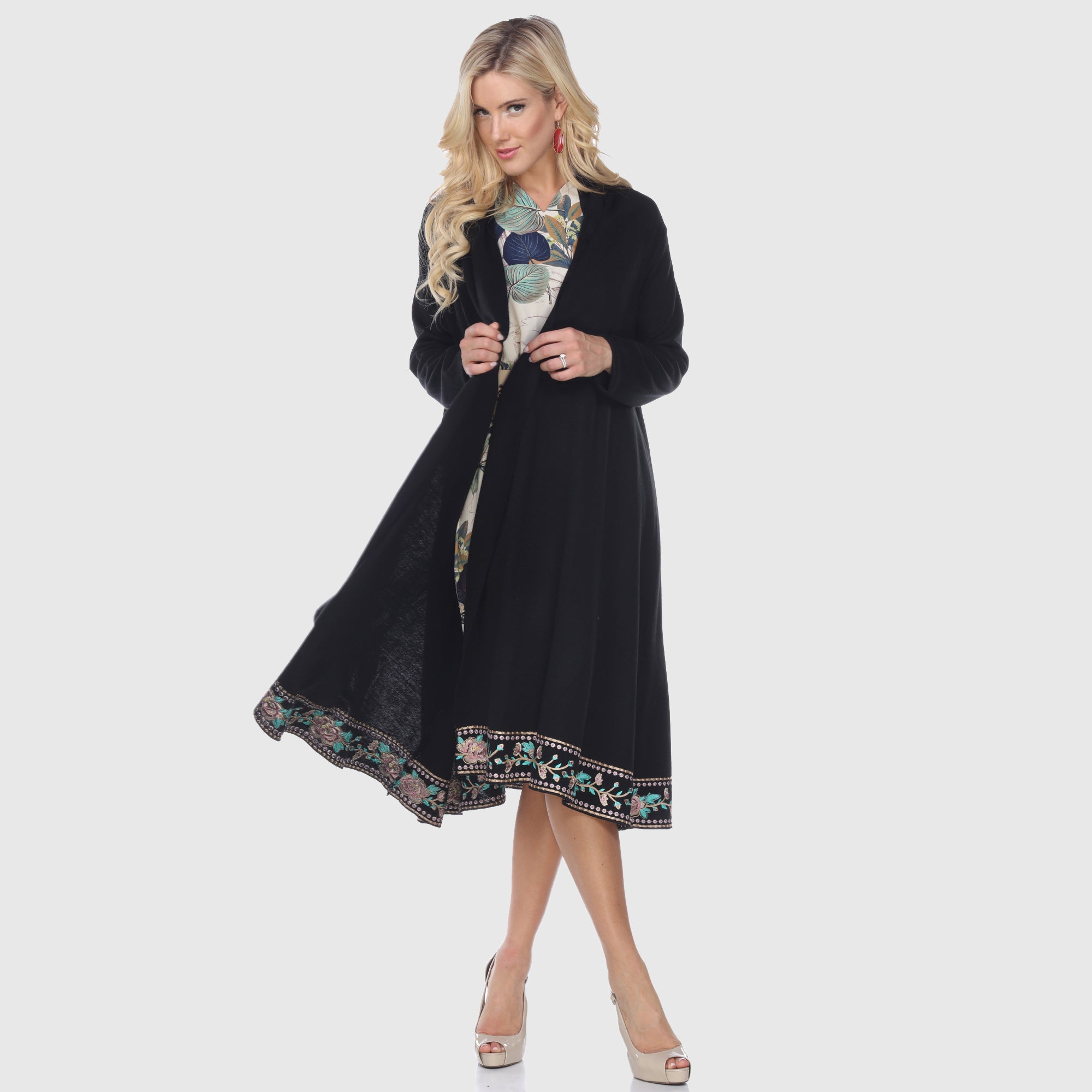 Peacock & Floral Embroidery Jacket