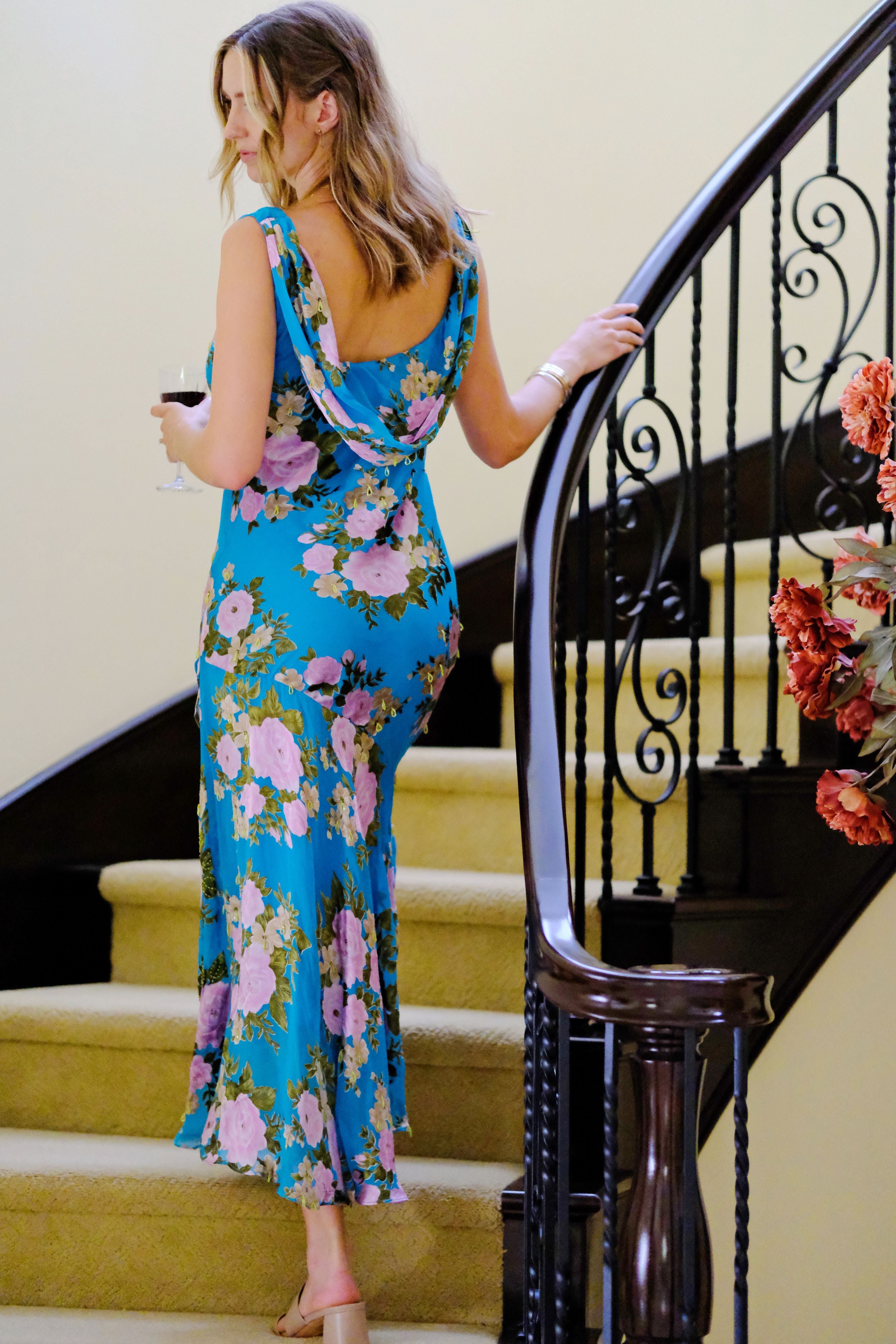 Garden Riviera Floral Slip Dress